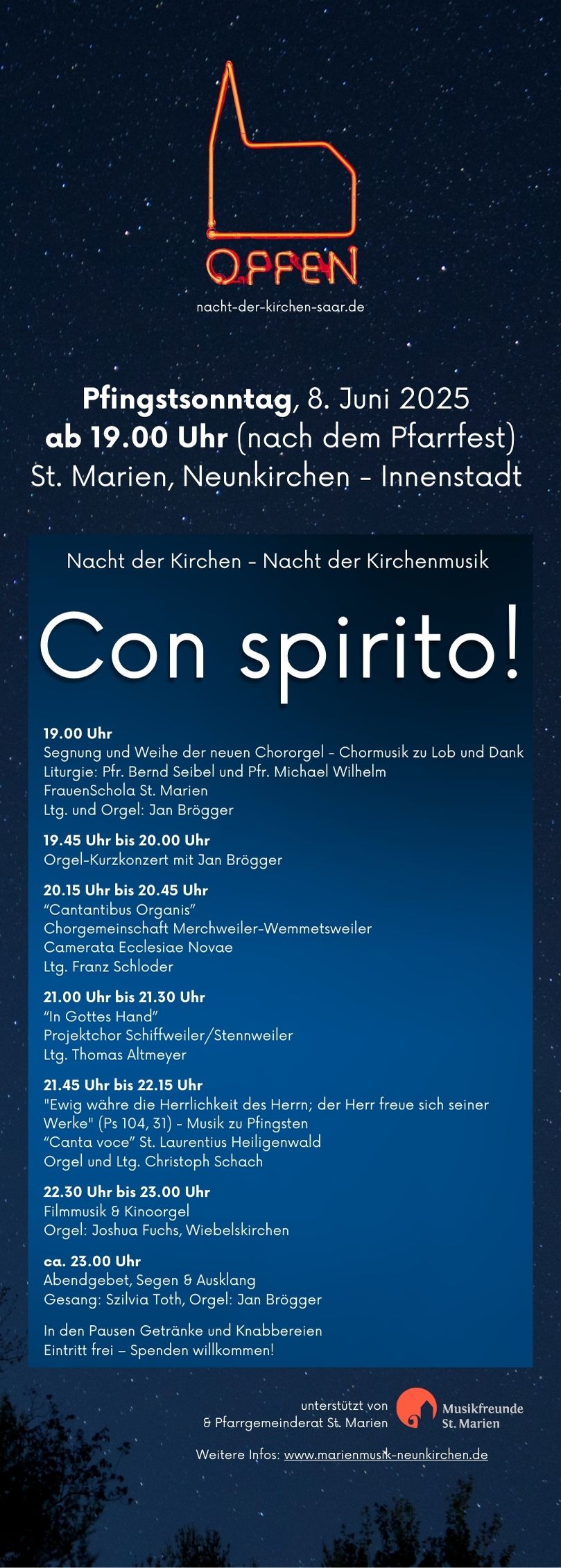 Plakat Nacht der Kirchen 25 St. Marien Neunkirchen