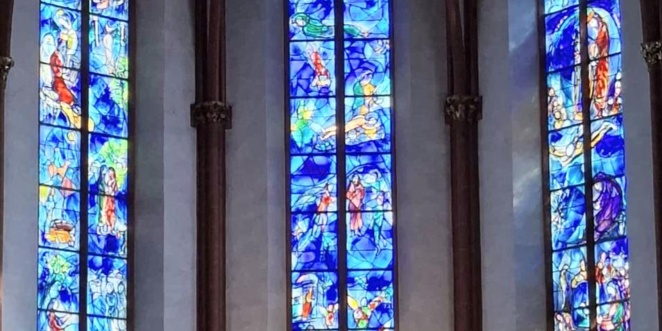 Chagall Fenstern in St.Stephan; Mainz (c) Barbara Wallich Chagall Fenstern in St.Stephan; Mainz