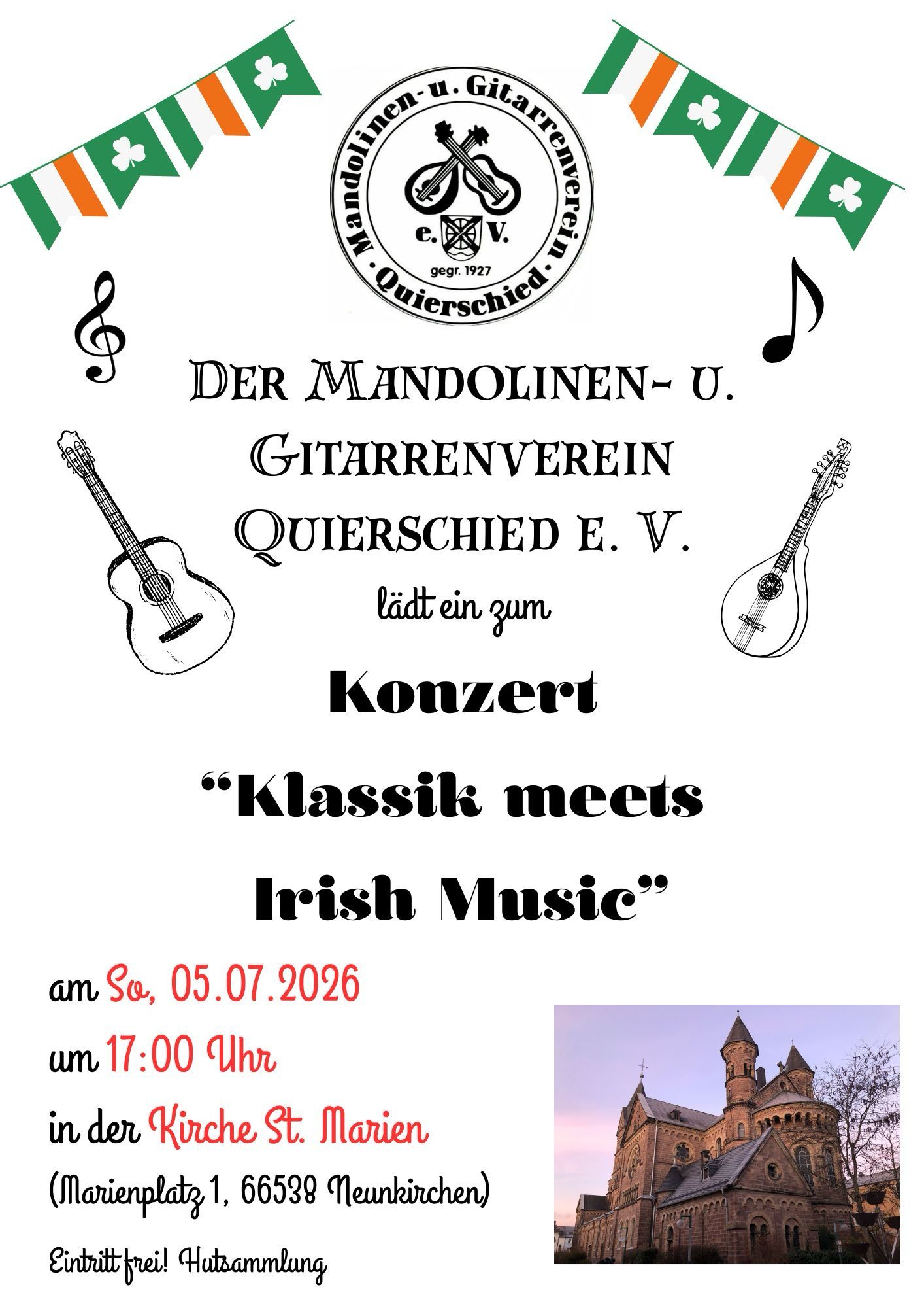 Plakat Konzert Klassik meets Irish Music